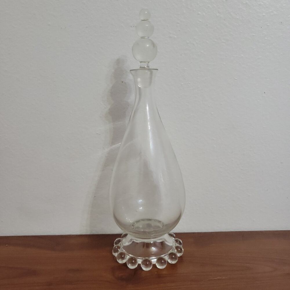 11 inch Imperial Glass Co. Candlewick Pattern Decanter With Stopper